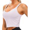 imageTHE GYM PEOPLE Womens Sports Bra Longline Wirefree Padded with Medium SupportPink Purple