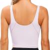 imageTHE GYM PEOPLE Womens Sports Bra Longline Wirefree Padded with Medium SupportPink Purple