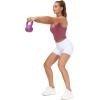 imageTHE GYM PEOPLE Womens Sports Bra Longline Wirefree Padded with Medium SupportRose Red