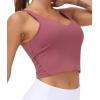 imageTHE GYM PEOPLE Womens Sports Bra Longline Wirefree Padded with Medium SupportRose Red