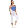 imageTHE GYM PEOPLE Womens Sports Bra Longline Wirefree Padded with Medium SupportSea Blue