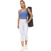 imageTHE GYM PEOPLE Womens Sports Bra Longline Wirefree Padded with Medium SupportSea Blue