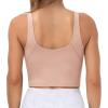 imageTHE GYM PEOPLE Womens Sports Bra Longline Wirefree Padded with Medium SupportSoft Pink