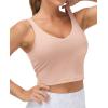 imageTHE GYM PEOPLE Womens Sports Bra Longline Wirefree Padded with Medium SupportSoft Pink