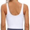 imageTHE GYM PEOPLE Womens Sports Bra Longline Wirefree Padded with Medium SupportWhite
