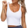 imageTHE GYM PEOPLE Womens Sports Bra Longline Wirefree Padded with Medium SupportWhite