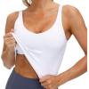 imageTHE GYM PEOPLE Womens Sports Bra Longline Wirefree Padded with Medium SupportWhite
