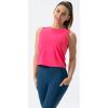 imageTHE GYM PEOPLE Womens Workout Tops in Ice Silk Quick Dry SleevelessBright Pink