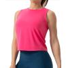 imageTHE GYM PEOPLE Womens Workout Tops in Ice Silk Quick Dry SleevelessBright Pink