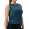 imageTHE GYM PEOPLE Womens Workout Tops in Ice Silk Quick Dry SleevelessDark Blue Green