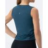 imageTHE GYM PEOPLE Womens Workout Tops in Ice Silk Quick Dry SleevelessDark Blue Green