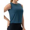 imageTHE GYM PEOPLE Womens Workout Tops in Ice Silk Quick Dry SleevelessDark Blue Green