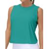 imageTHE GYM PEOPLE Womens Workout Tops in Ice Silk Quick Dry SleevelessLake Green