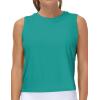 imageTHE GYM PEOPLE Womens Workout Tops in Ice Silk Quick Dry SleevelessLake Green