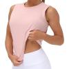 imageTHE GYM PEOPLE Womens Workout Tops in Ice Silk Quick Dry SleevelessPink