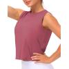 imageTHE GYM PEOPLE Womens Workout Tops in Ice Silk Quick Dry SleevelessRose Red