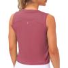 imageTHE GYM PEOPLE Womens Workout Tops in Ice Silk Quick Dry SleevelessRose Red