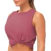imageTHE GYM PEOPLE Womens Workout Tops in Ice Silk Quick Dry SleevelessRose Red
