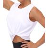 imageTHE GYM PEOPLE Womens Workout Tops in Ice Silk Quick Dry SleevelessWhite