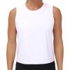 imageTHE GYM PEOPLE Womens Workout Tops in Ice Silk Quick Dry SleevelessWhite