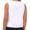 imageTHE GYM PEOPLE Womens Workout Tops in Ice Silk Quick Dry SleevelessWhite