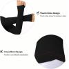 imageWomens Long Sleeve Compression Shirts Workout Tops Cross Hem Athletic Running Yoga TShirts with Thumb HoleBlack