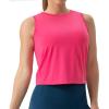 imageTHE GYM PEOPLE Womens Workout Tops in Ice Silk Quick Dry SleevelessBright Pink