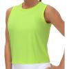 imageTHE GYM PEOPLE Womens Workout Tops in Ice Silk Quick Dry SleevelessYellow