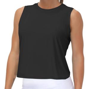 imageTHE GYM PEOPLE Womens Workout Tops in Ice Silk Quick Dry SleevelessBlack