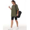imageTHE GYM PEOPLE Womens Casual Oversized TShirts Summer Crewneck Short Sleeve Workout Basic Tee TopsArmy Green