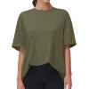 imageTHE GYM PEOPLE Womens Casual Oversized TShirts Summer Crewneck Short Sleeve Workout Basic Tee TopsArmy Green