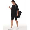 imageTHE GYM PEOPLE Womens Casual Oversized TShirts Summer Crewneck Short Sleeve Workout Basic Tee TopsBlack