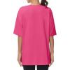 imageTHE GYM PEOPLE Womens Casual Oversized TShirts Summer Crewneck Short Sleeve Workout Basic Tee TopsBright Pink