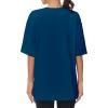 imageTHE GYM PEOPLE Womens Casual Oversized TShirts Summer Crewneck Short Sleeve Workout Basic Tee TopsDark Blue Green