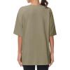 imageTHE GYM PEOPLE Womens Casual Oversized TShirts Summer Crewneck Short Sleeve Workout Basic Tee TopsGrey Green
