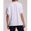 imageTHE GYM PEOPLE Womens Casual Oversized TShirts Summer Crewneck Short Sleeve Workout Basic Tee TopsHeather White