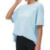 imageTHE GYM PEOPLE Womens Casual Oversized TShirts Summer Crewneck Short Sleeve Workout Basic Tee TopsLight Blue