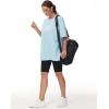imageTHE GYM PEOPLE Womens Casual Oversized TShirts Summer Crewneck Short Sleeve Workout Basic Tee TopsLight Blue