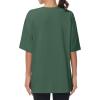 imageTHE GYM PEOPLE Womens Casual Oversized TShirts Summer Crewneck Short Sleeve Workout Basic Tee TopsSoft Green