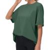 imageTHE GYM PEOPLE Womens Casual Oversized TShirts Summer Crewneck Short Sleeve Workout Basic Tee TopsSoft Green