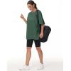 imageTHE GYM PEOPLE Womens Casual Oversized TShirts Summer Crewneck Short Sleeve Workout Basic Tee TopsSoft Green