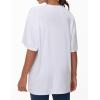 imageTHE GYM PEOPLE Womens Casual Oversized TShirts Summer Crewneck Short Sleeve Workout Basic Tee TopsWhite
