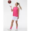 imageTHE GYM PEOPLE Womens Crew Neck Workout Tank Tops Loose Fit Sleeveless Athletic Yoga Running ShirtsBright Pink