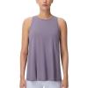 imageTHE GYM PEOPLE Womens Crew Neck Workout Tank Tops Loose Fit Sleeveless Athletic Yoga Running ShirtsGrey Purple