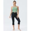 imageTHE GYM PEOPLE Womens Cross Back Sports Bra Halter Neck Workout Crop Tank Tops with Removable PadsJasmine Green