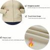imageTHE GYM PEOPLE Womens FullZip Up Hoodies Jacket Fleece Workout Crop Tops Sweatshirts with Pockets Thumb HoleApricot