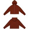 imageTHE GYM PEOPLE Womens FullZip Up Hoodies Jacket Fleece Workout Crop Tops Sweatshirts with Pockets Thumb HoleMaroon