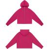 imageTHE GYM PEOPLE Womens FullZip Up Hoodies Jacket Fleece Workout Crop Tops Sweatshirts with Pockets Thumb HolePitaya Red