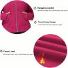 imageTHE GYM PEOPLE Womens FullZip Up Hoodies Jacket Fleece Workout Crop Tops Sweatshirts with Pockets Thumb HolePitaya Red