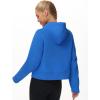 imageTHE GYM PEOPLE Womens FullZip Up Hoodies Jacket Fleece Workout Crop Tops Sweatshirts with Pockets Thumb HoleSea Blue